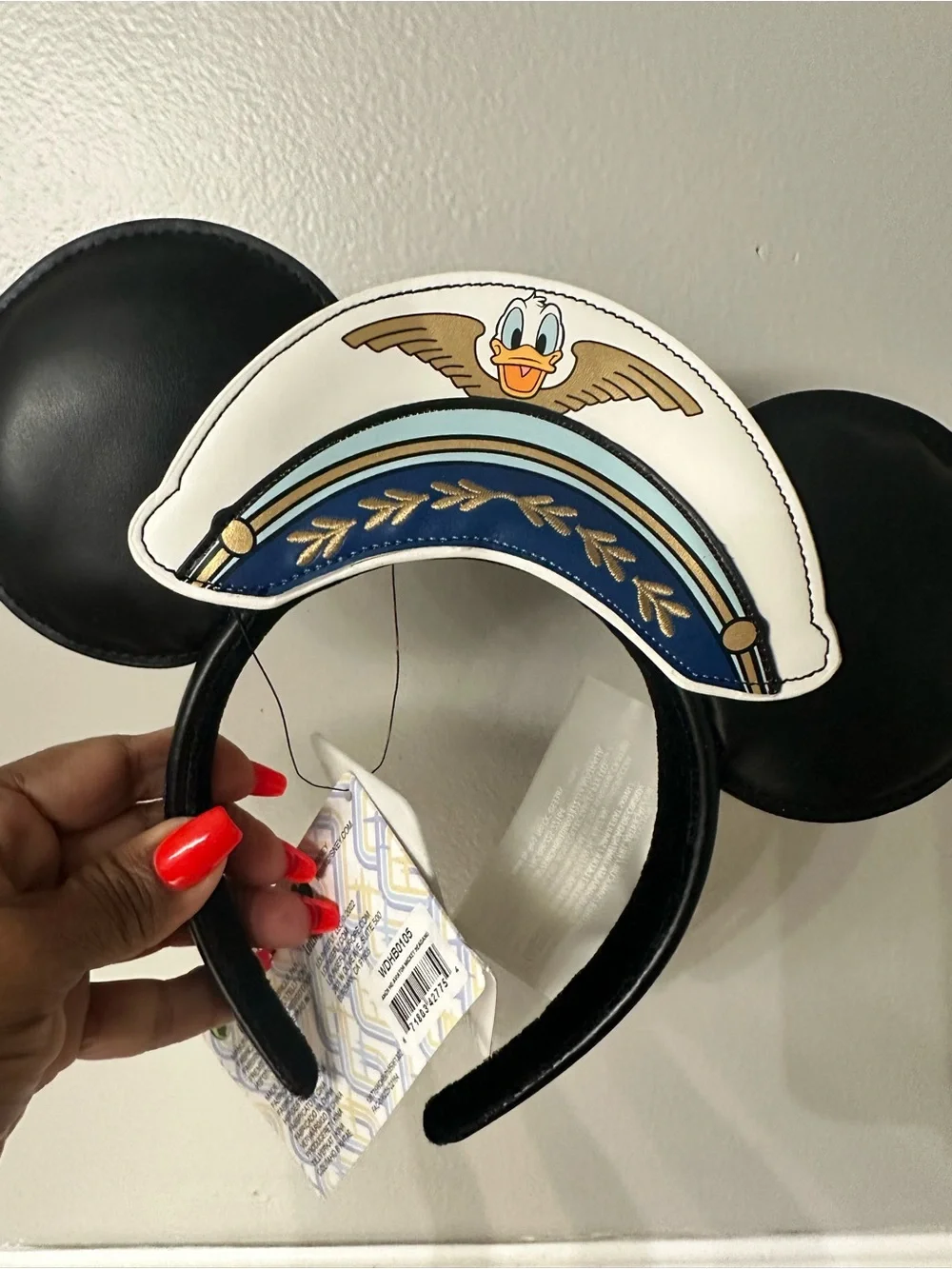 Mickey Mouse Pilot ears with Donald Duck design